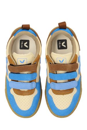 beige leather sneakers VEJA KIDS | CV0503801CCREMAMULTICOAQUA